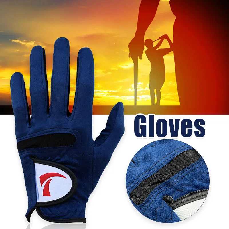 1PCS Professional Golfs Gloves for Outdoor Sport Microfiber Cloth Breathable Hook and Loop Button Design Gloves перчатки Guantes