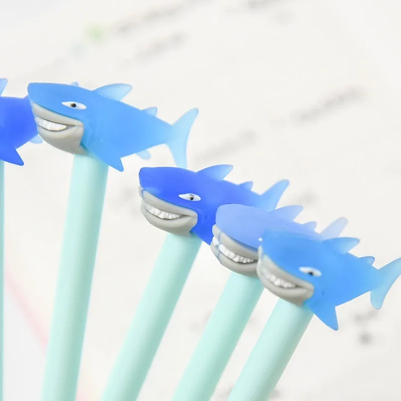 1pcs Deep Sea Shark Gel Pen Novelty Animal 0.5 Mm Black Blue Ink Canetas School Writing Stationery Office Supplies
