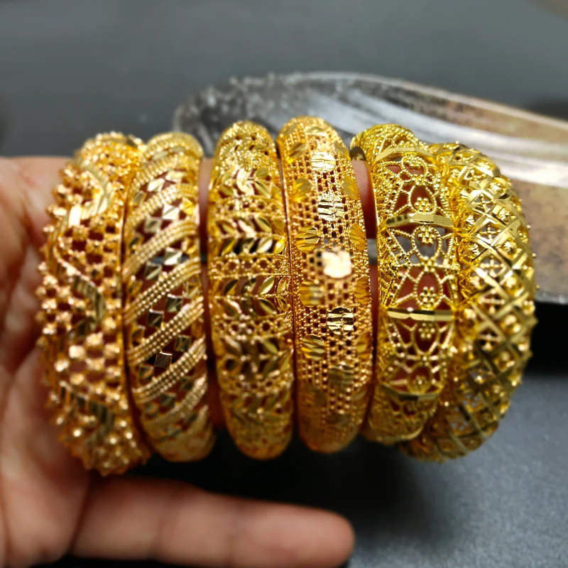 Arab Promoti Gold Color Bangles For Women Girl Middle East Dubai Wedding Jewelry Ethiopian African Bracelets Party Gift