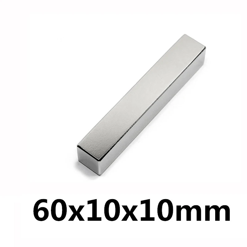 

3/5/10PCS 60x10x10 Powerful Magnets 60x10x10 N35 Neodymium Magnet 60x10x10mm Permanent NdFeB Magnets 60*10*10mm Big Sheet Magnet