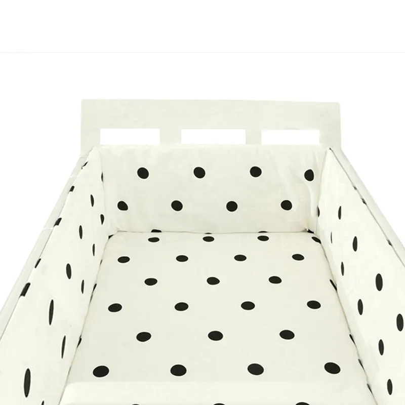 Nordic Sterne Baby Bett Verdicken Stoßstangen Zipper Design einteiliges Krippe Um Kissen Kinderbett Schutz Kissen 200*30 CM – Detail 7