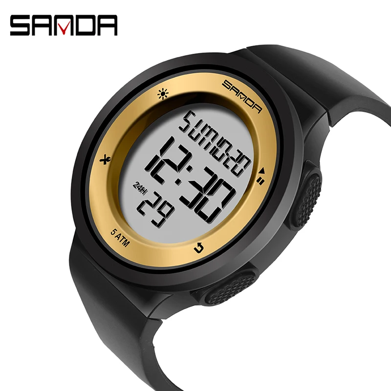 Sanda Outdoor Sport Watch Men Multifunction Chronograph 5bar Waterproof Alarm Clock Digital Wristwatches Reloj Hombre 2019 New