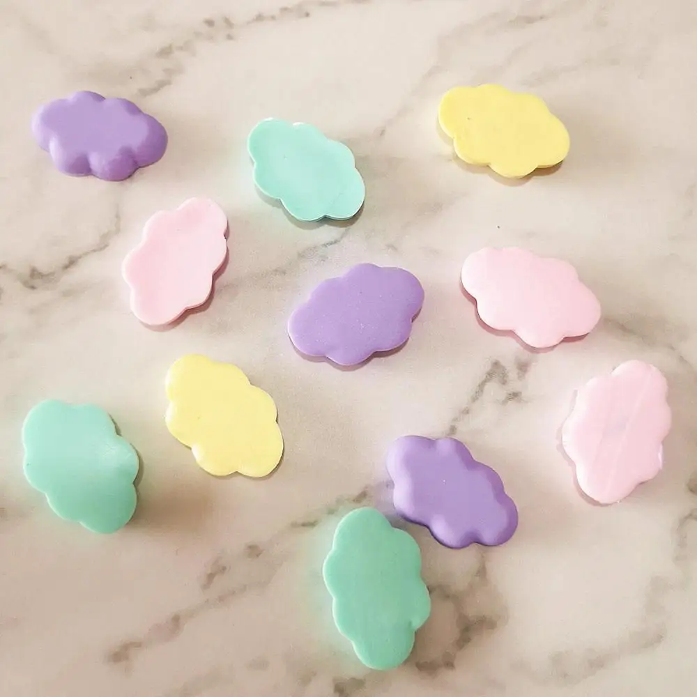 10pcs/pack 25*16mm Clay Cute Miniature Cloud Kawaii Flat back Cabochons for DIY Hair Bow Center, Scrapbooking