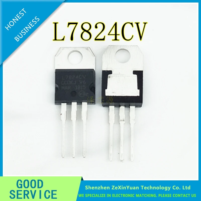 

20PCS-100PCS New L7824CV TO-220 L7824 Positive-Voltage Regulators