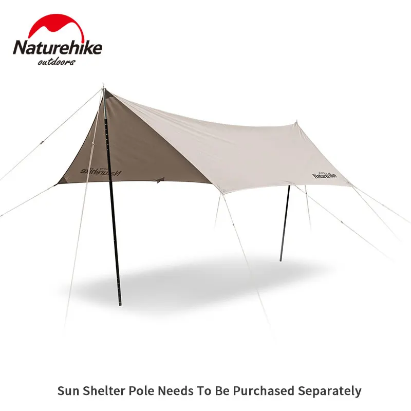 Naturehike Large Cotton Hexagonal Sun Shelter Sun Protection Rainproof Awning Outdoor Picnic Beach Cotton Blending Camping Tent