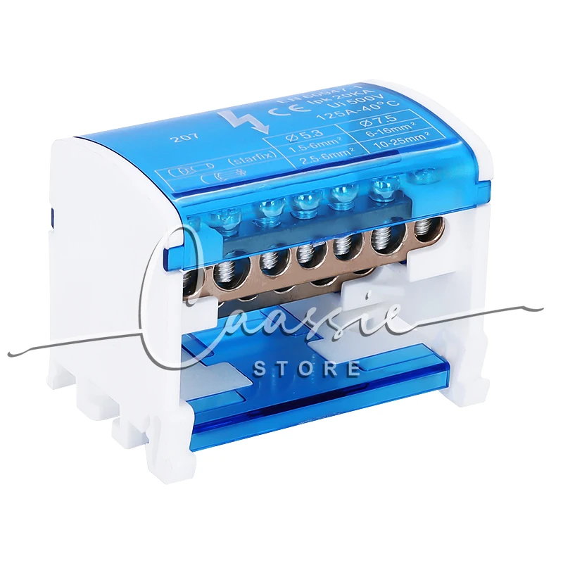 Din Rail Terminal Block UK207 Power Distribution Box Modular Screw Connection Block Universal Electric Wire Junction Box