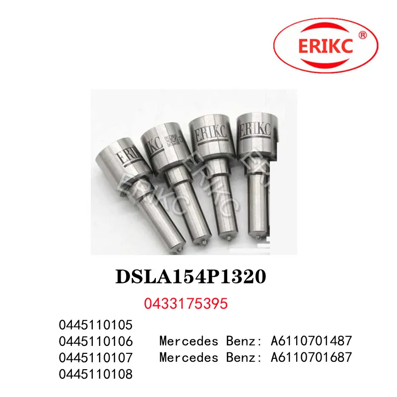 ERIKC 4 pcs DSLA154P1320 OEM 0 433 175 395 Nozzle Spray Tan Part Gun for 0445110105 0445110106 0445110107