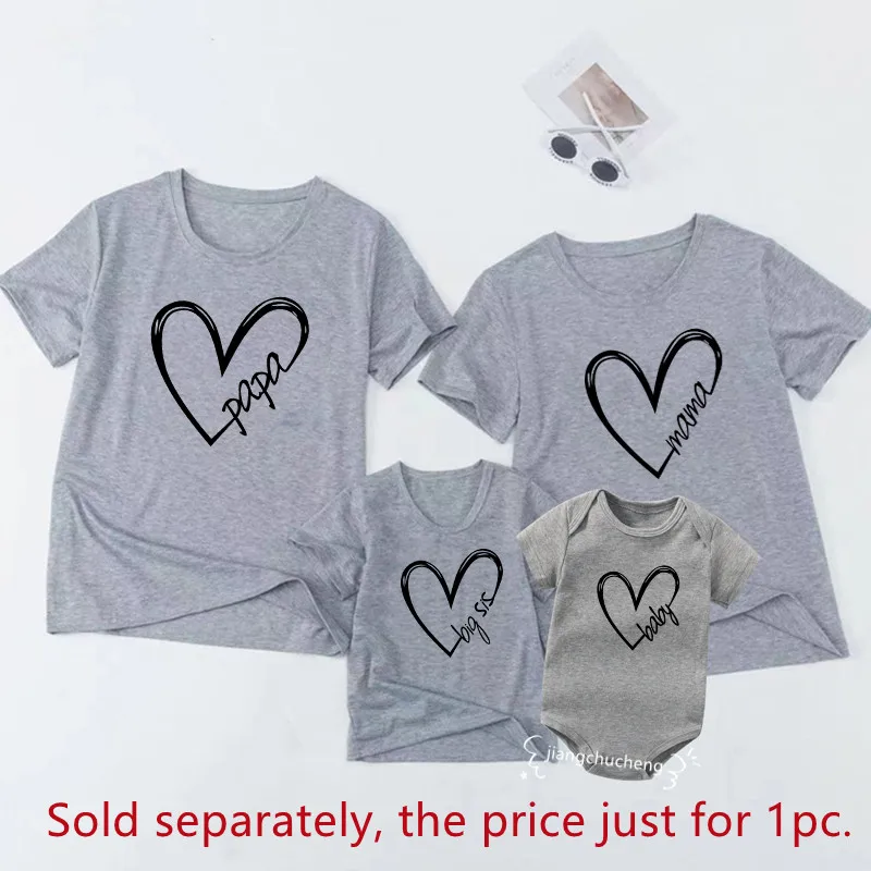 パパママとパパママのためのマッチング衣装,ファミリールックのベビーtシャツ,父,娘,息子の服,父の日ギフト