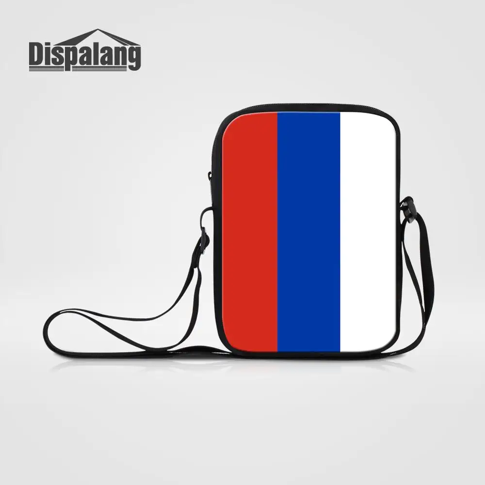 Dispalang Bolso Mensajero Hombre National Flag Print Mini Messenger Satchel Bags For Teenager Male Custom Crossbody Schoolbags