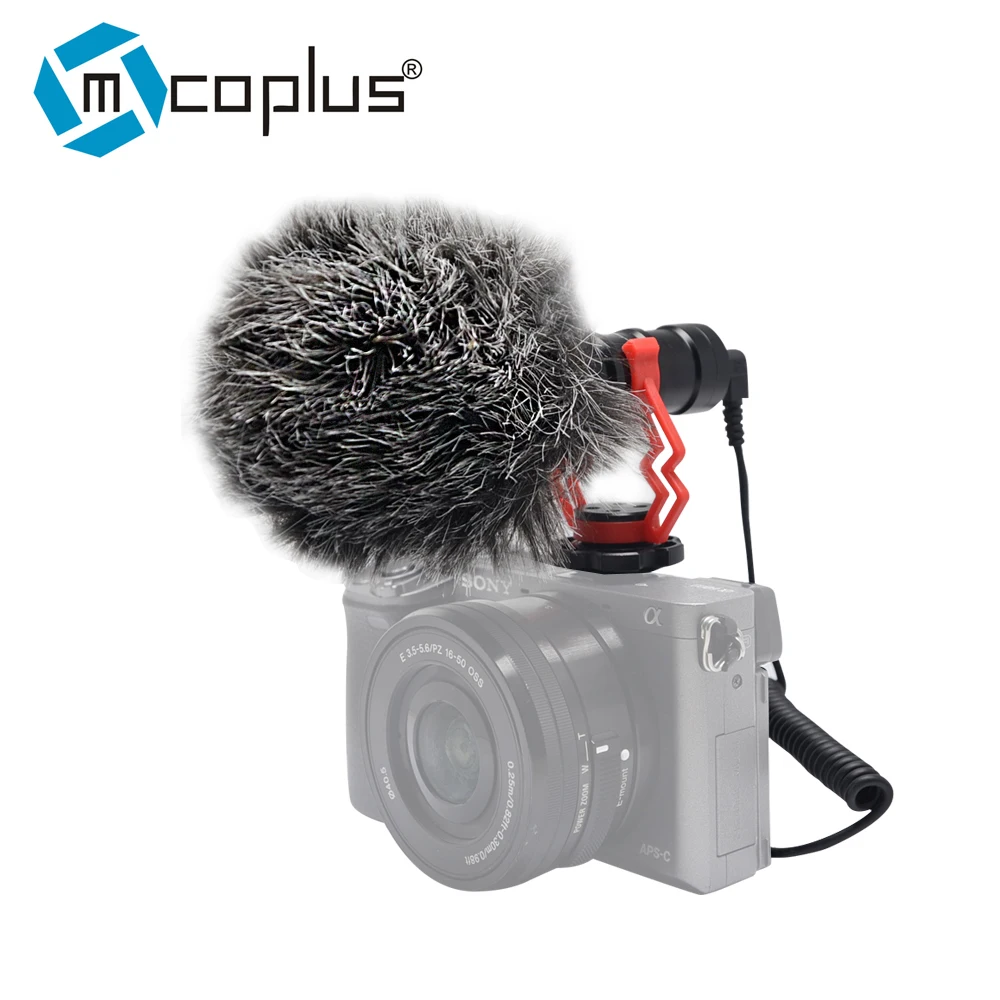 Mcoplus VM-M03 Video Record microphone microfone condensador for DSLR Camera Youtube Vlogging iPhone Android phone / 3.5mm plug