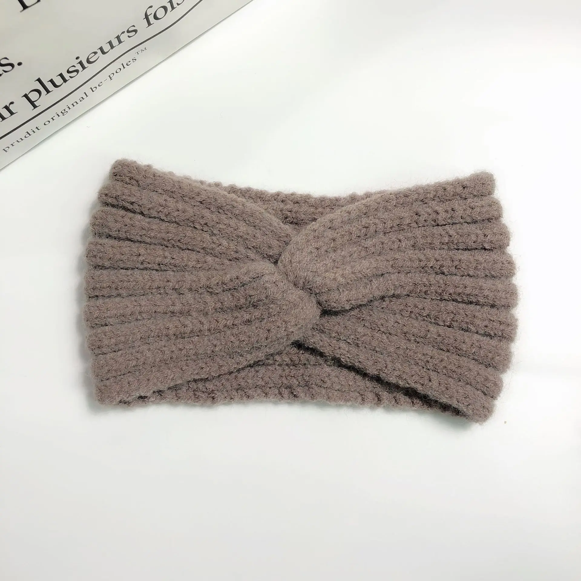 New Knitted Cross Headband For Women Winter Cashmere Girls Hair Accessories Wool Headwear Elastic Hair Band Hair Accessories