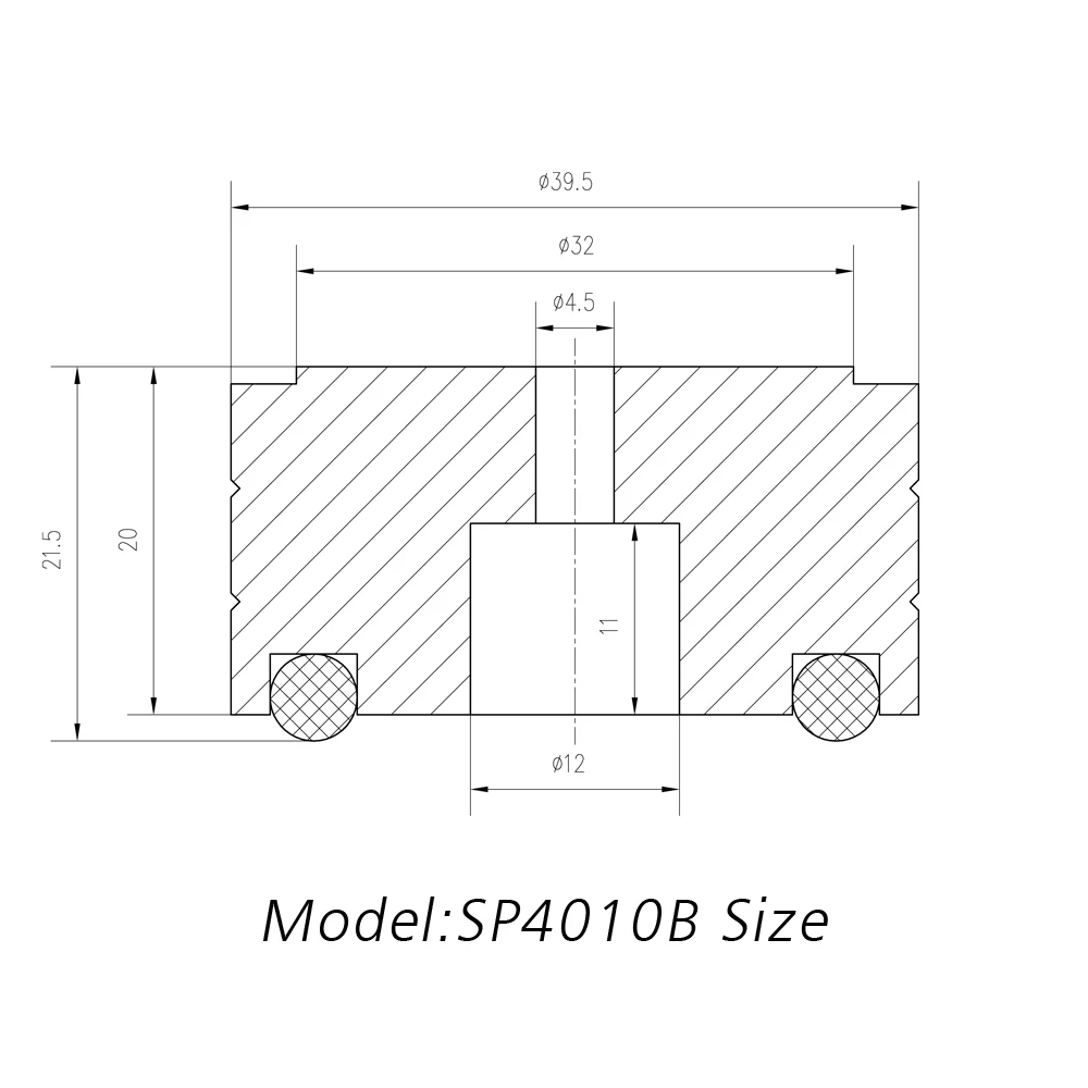 S4010ハイファイアンプスピーカーアルミニウム分離フィートパッドターンテーブル用Dacステレオオーディオスピーカーアンプフットパッド40x20m