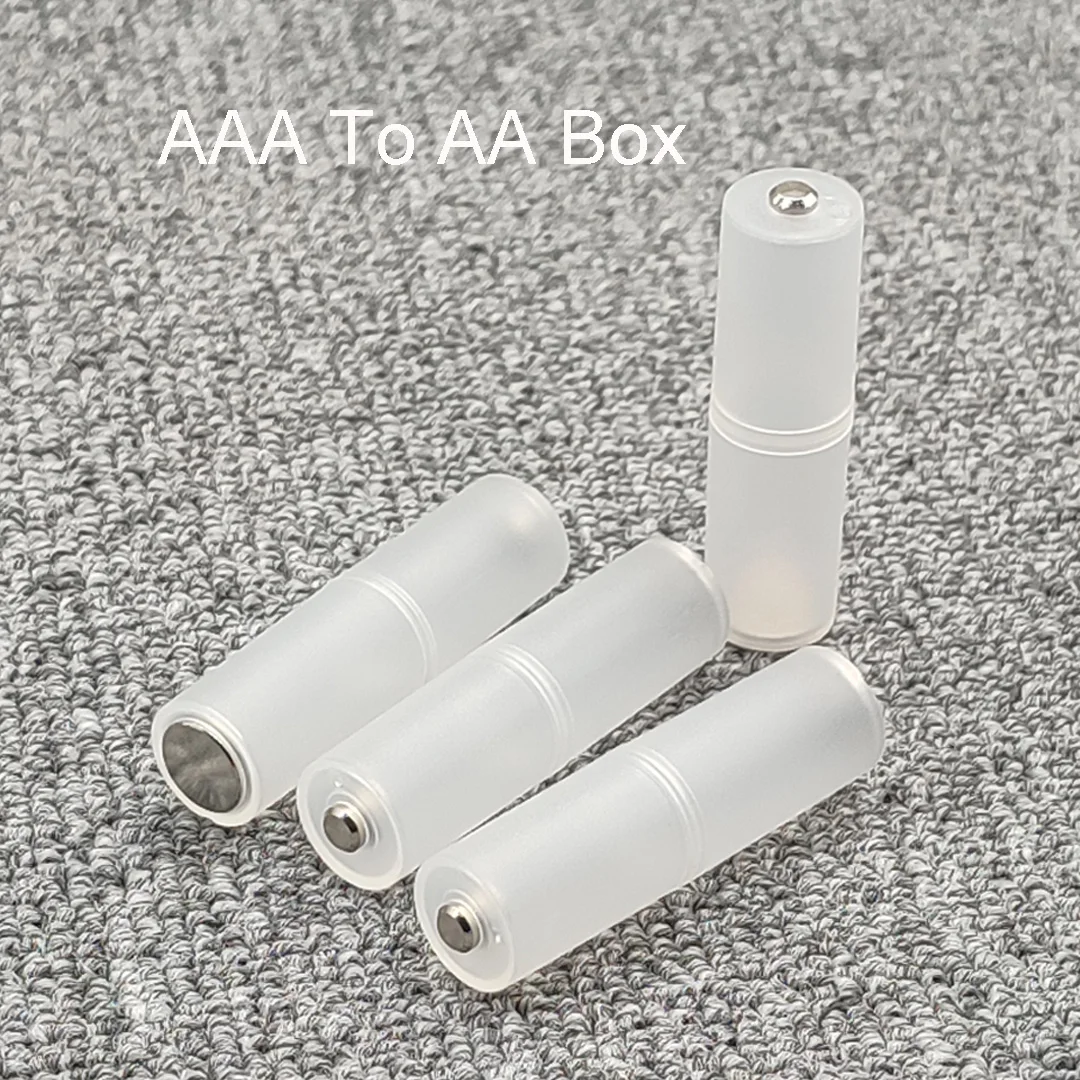 4 Pcs AAA To AA Size Battery Converter Adapter AA Battery Storage Holder AAA Battery Box Plastic Case Wholesale