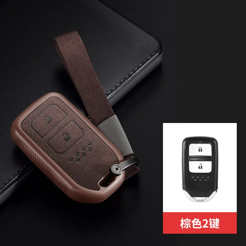 For Honda Civic Accord CRV Guandao Xrv Odyssey Lingpai Car Key Case Purse TPU and Fur Keychain Car Accessories Key Shell