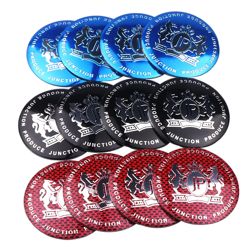 4pcs/lot Car Styling 56mm Aluminum Alloy Car Tyre Wheel Center Hub Cap Sticker JP Junction Produce Emblem Badge Tire Accessories