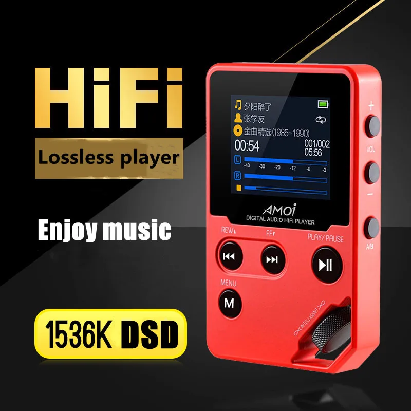 Lossless Hifi walkman HD MP3 Player with speaker radio FM Video player E-book Recorder TF card 128GB DSD Portable music player