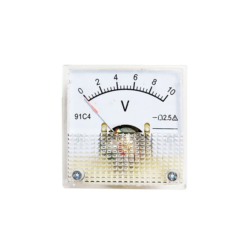 91C4 DC Voltmeter Analog Panel Voltage Meter 5V 10V 15V 20V 25V 30V 50V