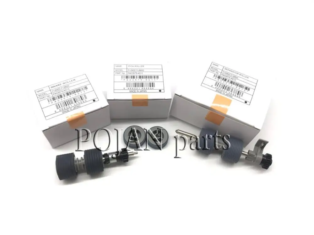 1set X PA03575-K011 PA03575-K012 PA03575-K013 Pick Roller Brake Roller Separator Roller Tire Rubber for Fujits fi-6400 fi-6800