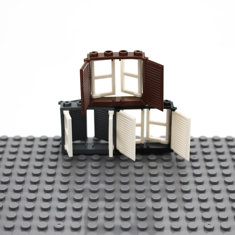 MOC Bricks Landscape Architecture Doors and Windows DIY Intelligence Block Compatible with All Brands Assembles Particles