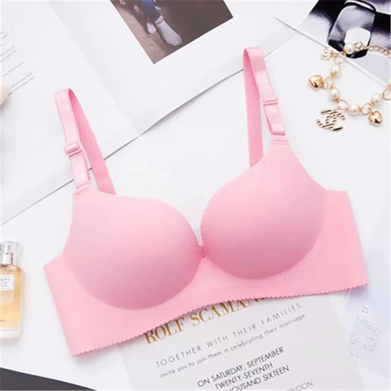 Nahtlose Bh Frauen Push-Up Draht Frei Einstellbar Bralette Sexy Straps Bras Helle Sommer Dessous Bhs Atmungsaktive Unterwäsche