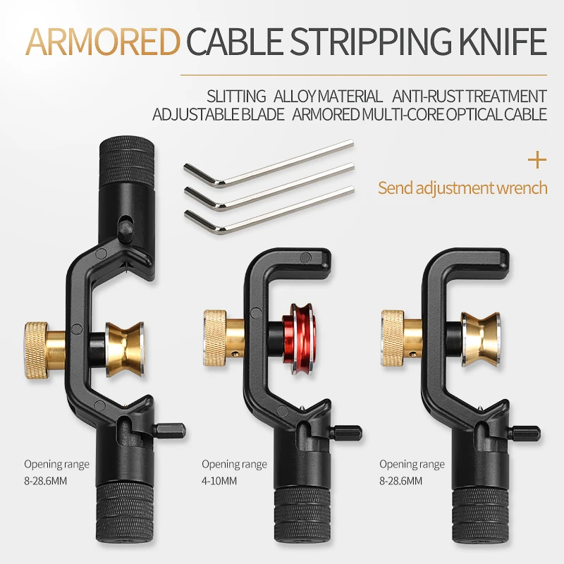 

ACS Armored Wire Stripper 8-28mm/4-10mm FTTH Fiber Optic Stripper Slitter Wire Stripper Cable Cutter Tool