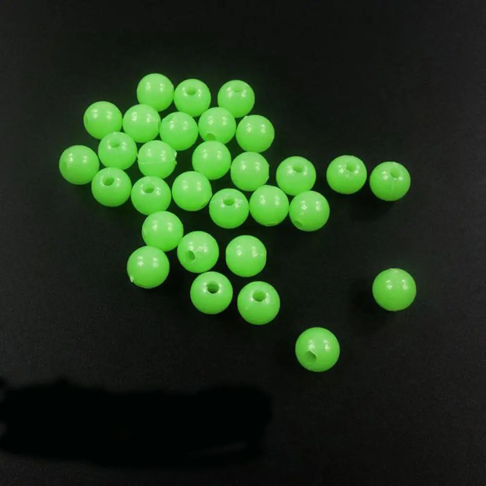 3000pcs Fishing Glow Rigging Beads Luminous Round Float Balls Stopper Hard Plastic Fishing Lure Accessories Red Green Φ3mm-Φ5mm