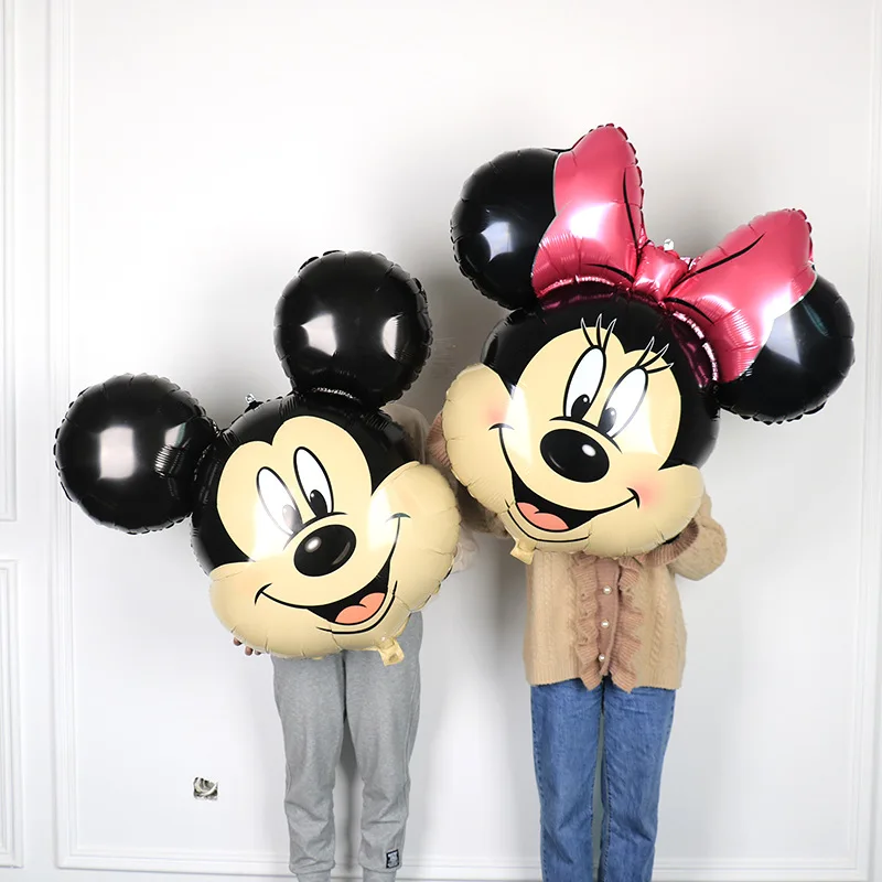 New 46 Inch Large Minnie Head Mickey Head Cartoon Balloon, Christmas Birthday Party Wedding Decoration, Kids Girl Boy Toys Gift