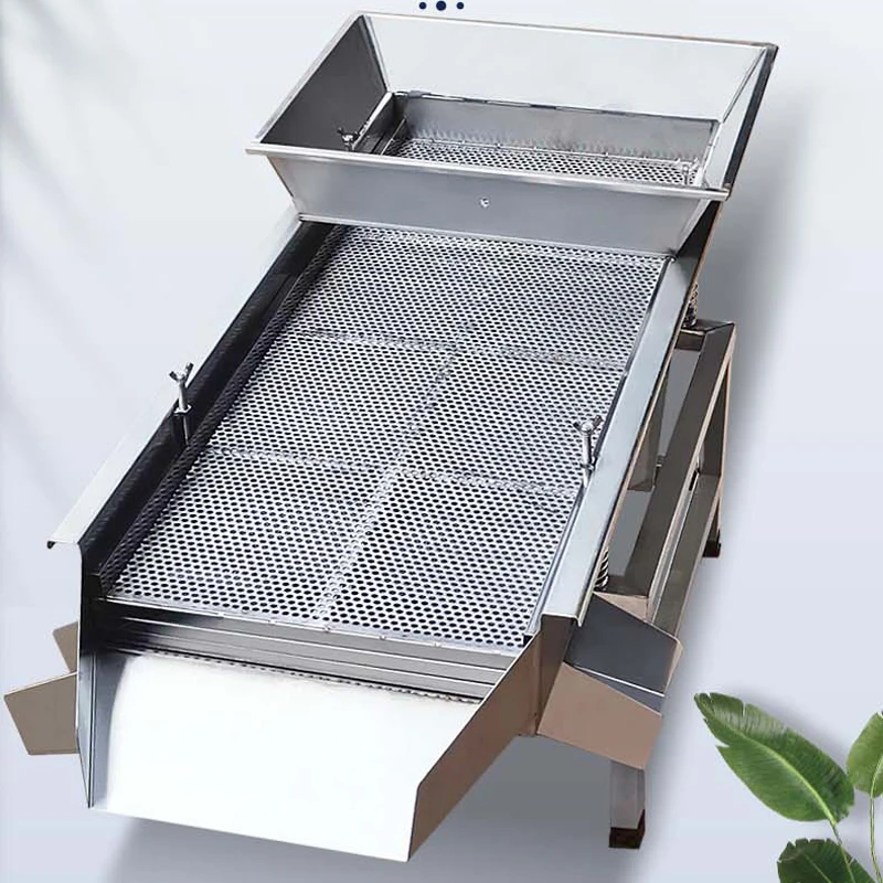 

80*30cm Small Stainless Steel Screening Machine Electric Linear Vibrating Screen Plastic Particle Vibrating Screening Machine