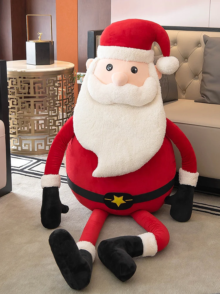 ขนาดใหญ่Santa Claus Plushของเล่นยักษ์เตียงกอดตุ๊กตาหมอนคริสต์มาสของขวัญตกแต่ง 59 นิ้ว 150 ซม.DY50902