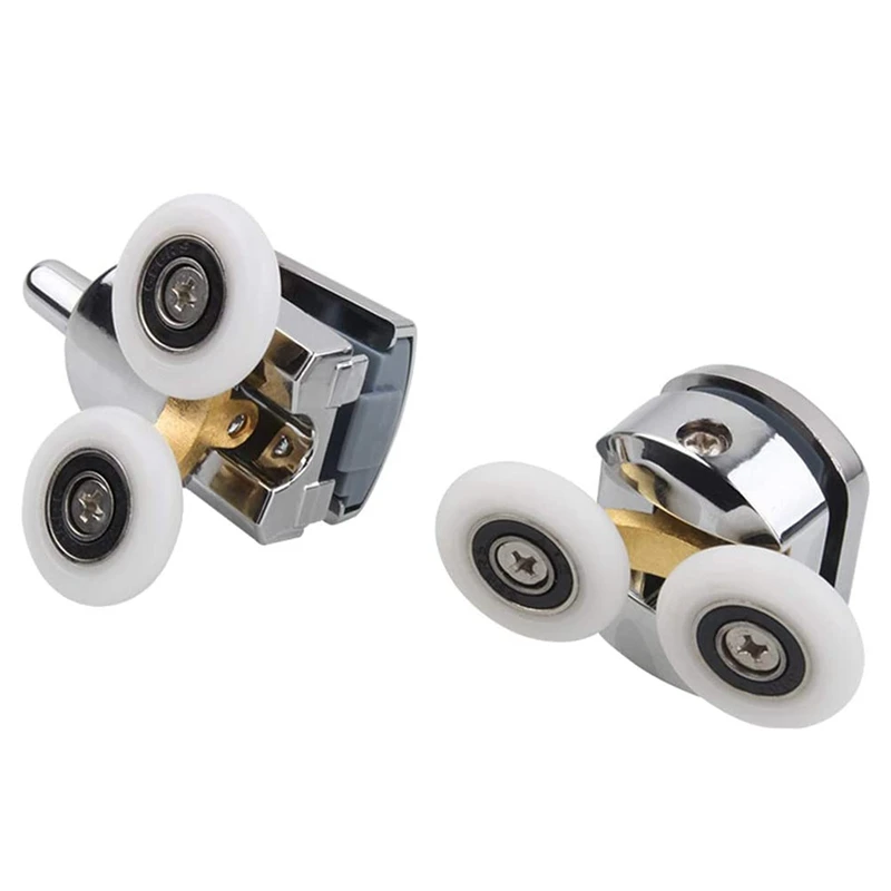4Pcs 23mm Shower Door Rollers Sliding Shower Doors Wheels Replacement Roller Runner Wheel (2 Top & 2 Bottom )