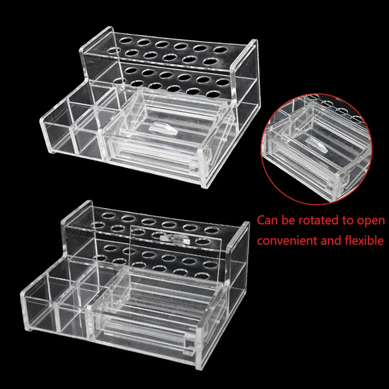 1pcs New Upgraded Dental Acrylic Organizer Holder Adhesive Resin Placement Syringe Frame Case For Dental Supply