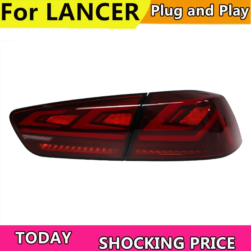 Taillights for Mitsubishi 2007-2018 Lancer Ex Taillight  With Dynamic Turn Signal Light Rearlight