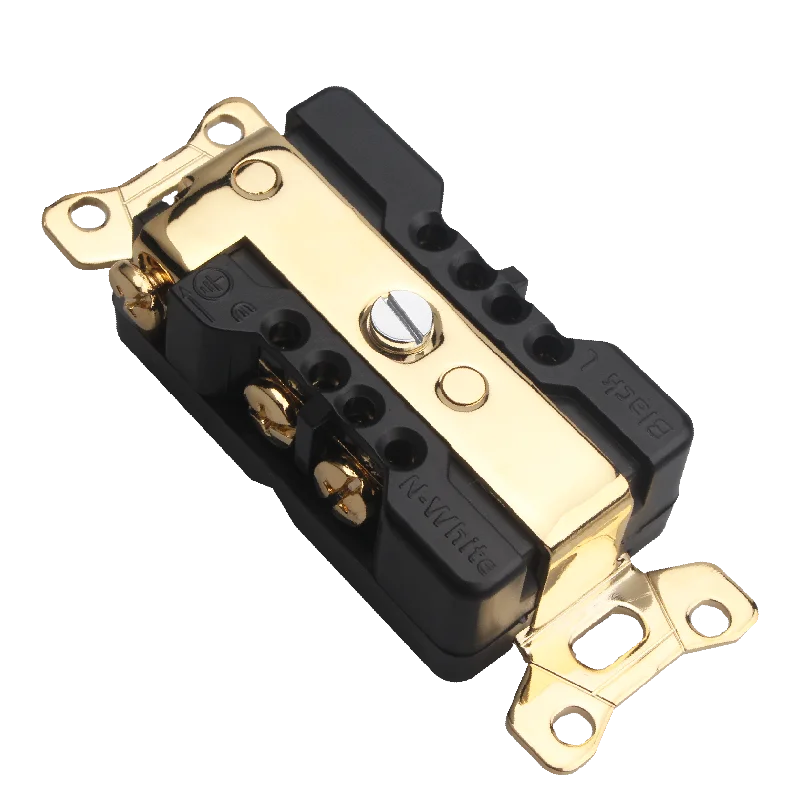 Occ ródio-chapeado/banhado a ouro eua power plug 20a febre tomada de parede de alta fidelidade filtro de energia de áudio 86 soquete de caixa inferior