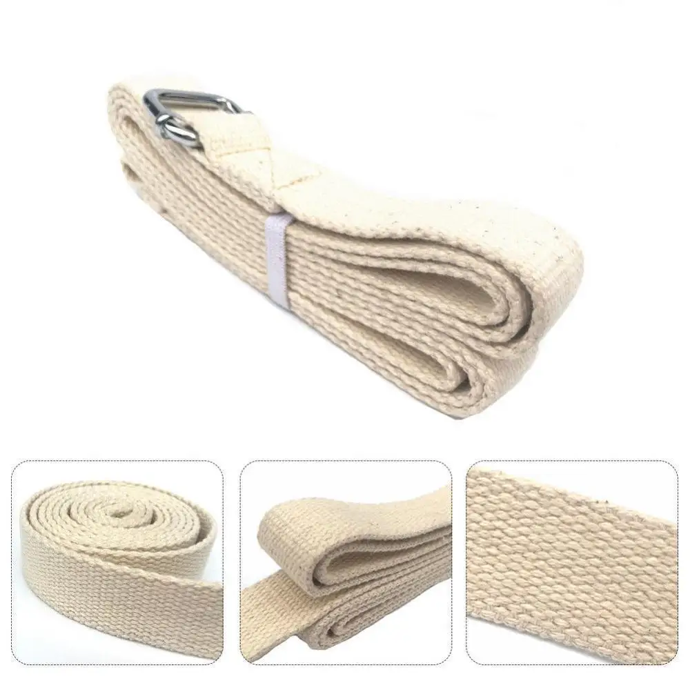 

80% Hot Sale Cotton Yoga Strap Belt D-Ring Buckle Gym Home Exercise Fitness Resistance Band Yoga Equipment
