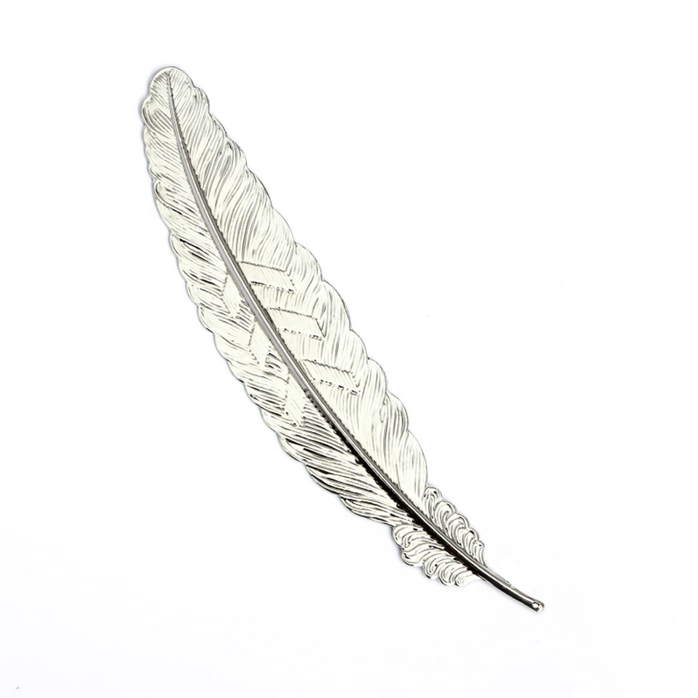 New 24x110/12x43mm Feather Pendant 5pcs/lot 6colors Cameo Bookmarks feather Cabochon Settings Jewelry Making Charms