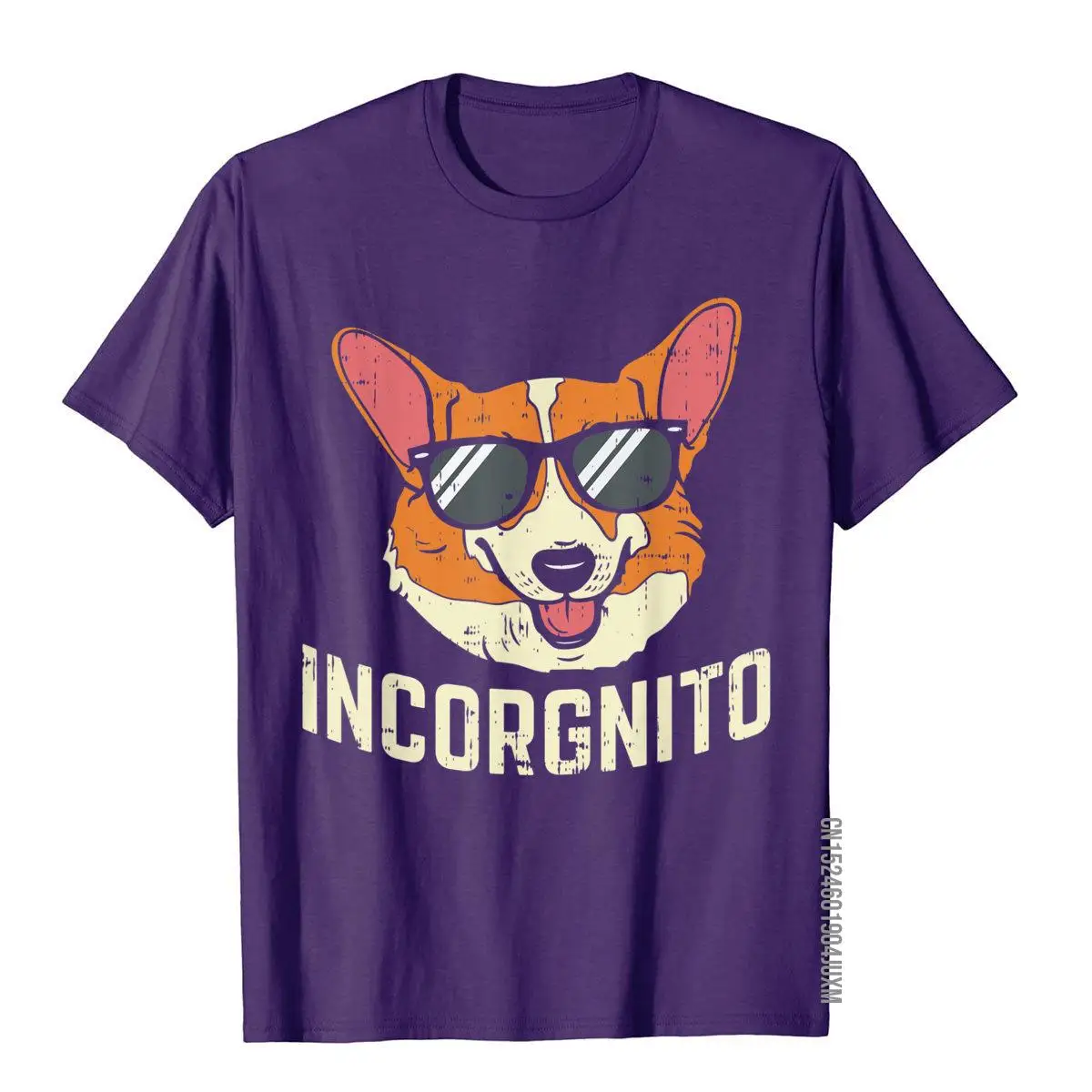 Incorgnito Shirt Funny Welsh Corgi Face Dog Pun Lover Gift T-Shirt Tees Classic Normcore Cotton Men Top T-Shirts Cool