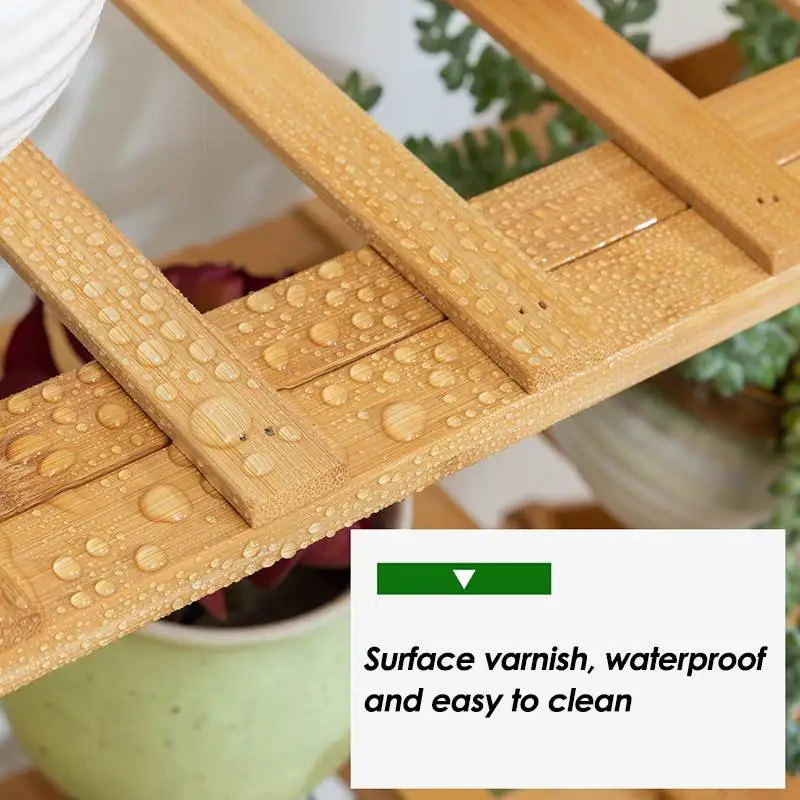 3/4/5 Lapisan Bambu Bunga Rak Plant Stand Multi Bunga Berdiri Rak Bonsai Rak Display Halaman Teras Balkon Bunga berdiri