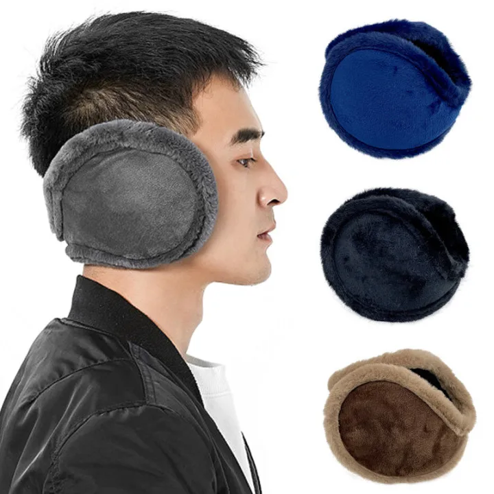 ฤดูหนาว Thicken Fur Earmuffs Unisex กลางแจ้งขนแกะหู Muffs ความอบอุ่นหูฟังขี่จักรยานเล่นสกี Windproof หู Protector