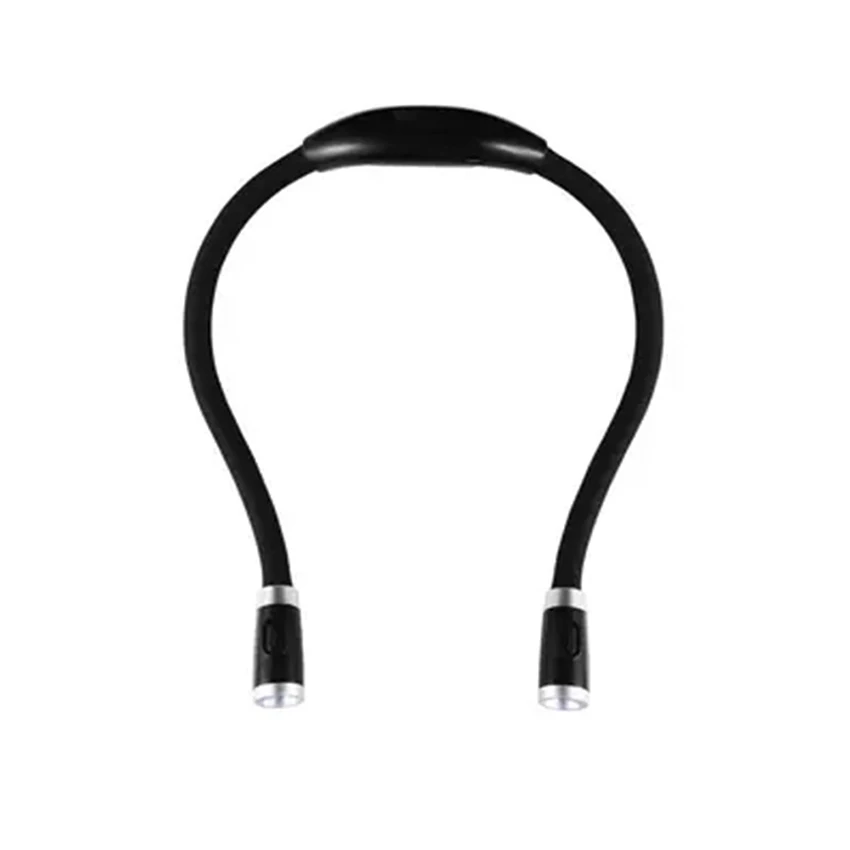 Lampada da lettura notturna ricaricabile a mani libere con luce appesa al collo a LED lampada da libro a sospensione USB ricarica USB per l'apprendimento