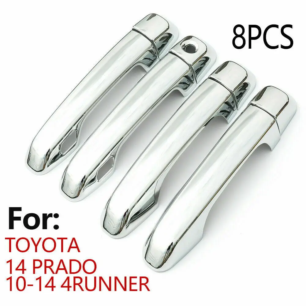 

Chrome Car Exterior Door Handles Covers For 2010-2015 Toyota Prado 150 Land Cruiser Prado J150 LC150 Overlays Protection