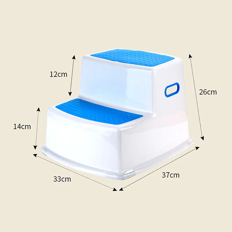 Thicken Kids 2-step Stool Anti-slip Toddler Stool for Toilet Potty Bathroom Kitchen In Stock