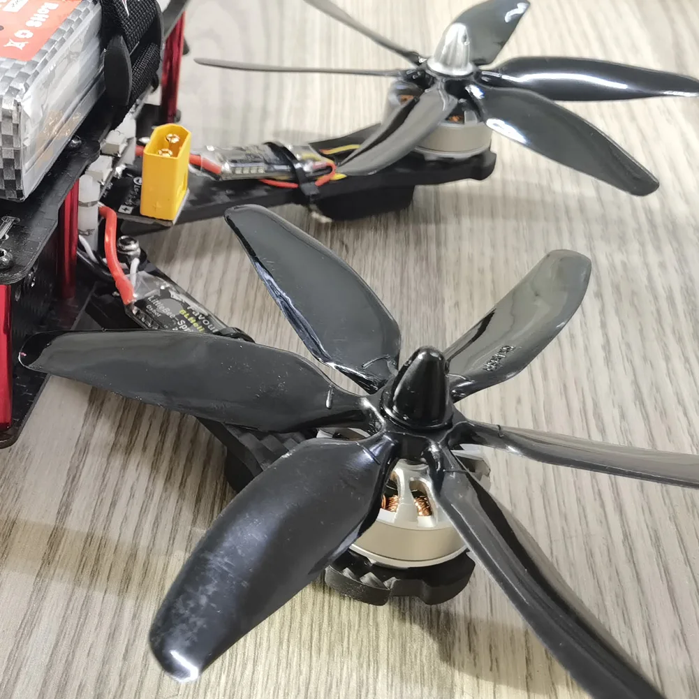 10pcs 504060 5x4x6 6 블레이드 단일 색상 CW CCW 5 인치 프로펠러 블레이드 FPV Quadcopter 레이싱 RC Drones 프레임 키트 (5 쌍)