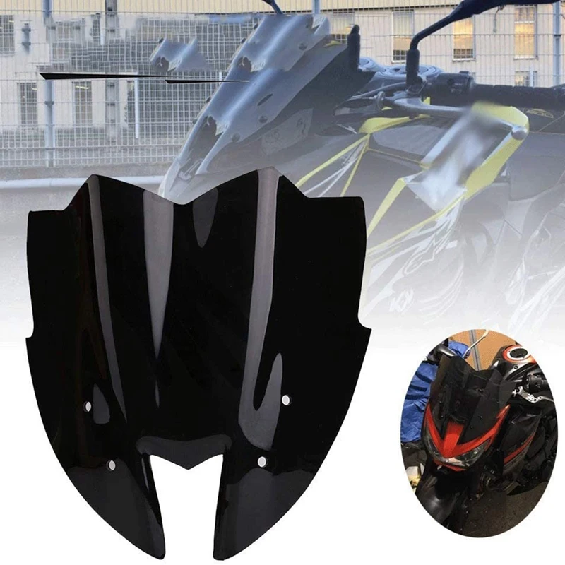 Motorcycle Black Windshield Viser VIsor for Kawasaki Z800 2012-2016