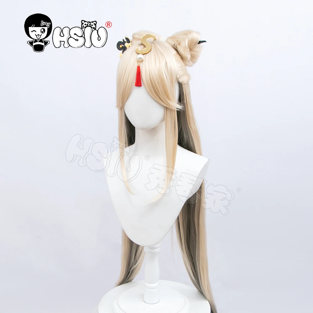 

Ningguang Cosplay Wig Hsiu Light golden gradient Long hair free Brand Wig Cap Hair accessories Halloween Genshin Impact Cosplay