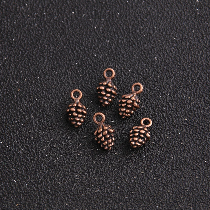 18pcs Four color Metal Alloy 5*7*14mm Lovely Christmas Pineal Vintage Pendant Charms Jewelry Components Finding