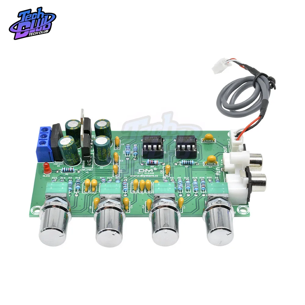 AC 12V NE5532 Tone Board preamp Pre-amp With treble bass volume adjustment pre-amplifier Tone Controller For amplifier Board