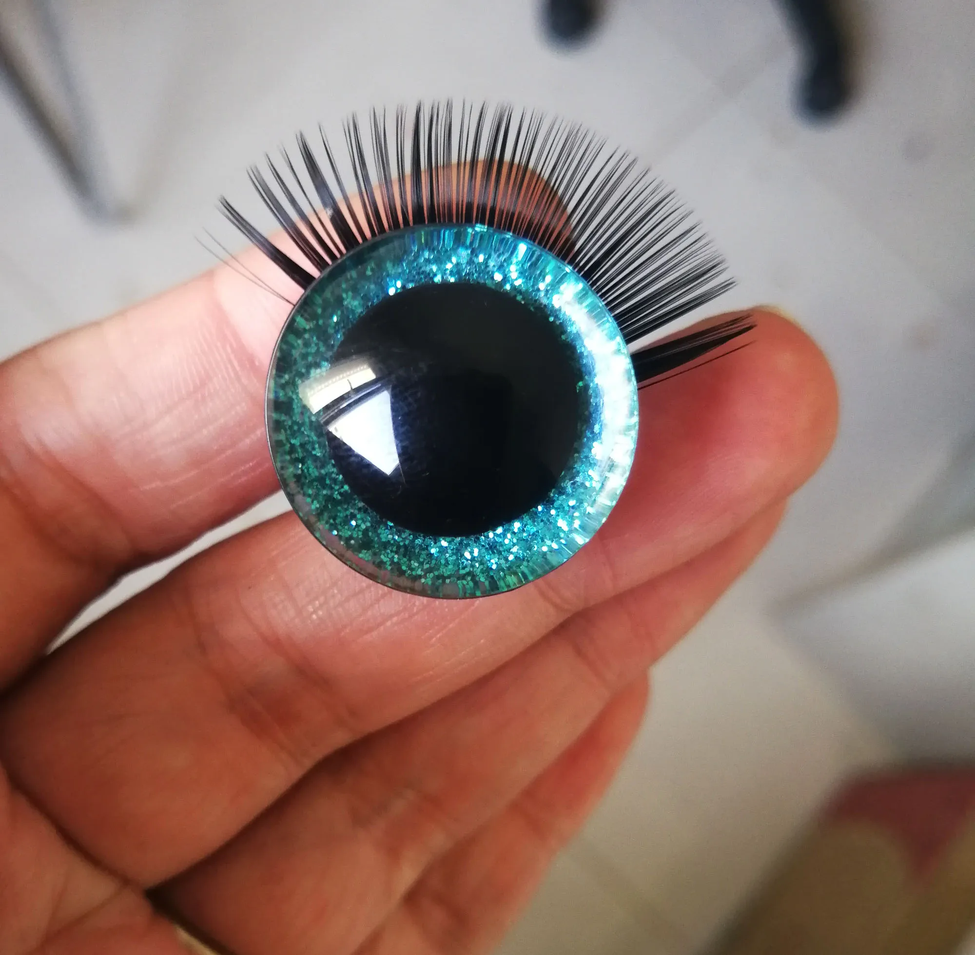 7 Paare/Karton Mix Farbe 12mm-37mm Schüler Augen Wimpernbecher 7 Farben Wimperntablett für passende Spielzeugaugen Dekoration – Detail 15