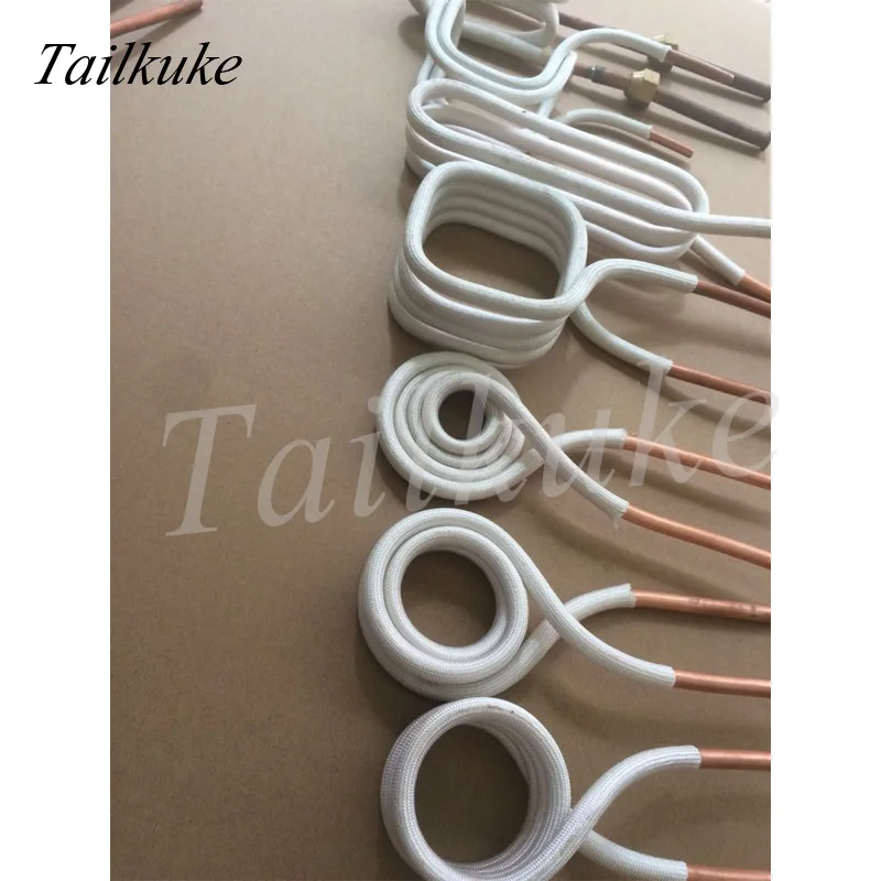 High Frequency Machine Induction Heating Coil Water Drill Gear Turning Tool Heating Coil Flat Coil Copper Tube Induction Coil