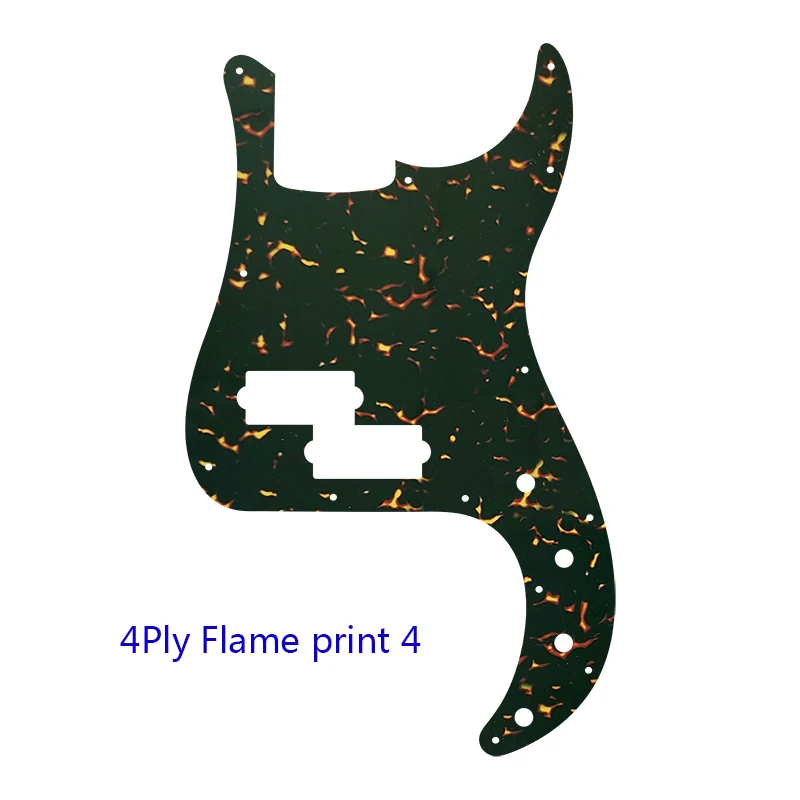 Xin Yue Custom Guitar Pickgaurd - For Deluxe P Bass Guitar Pickguard Scratch Plate Multiple Colors Flame Pattern