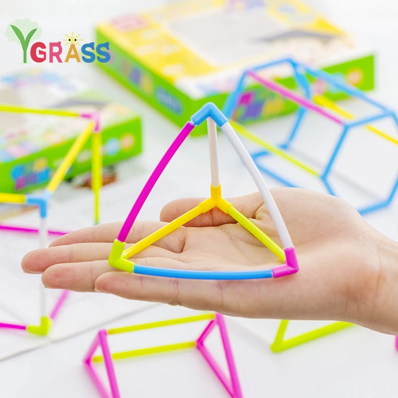 Children's Montessori Toys Kids Educational 3 Years Primary Mathematics Counting Toy Math ABS Solid Geometry Model